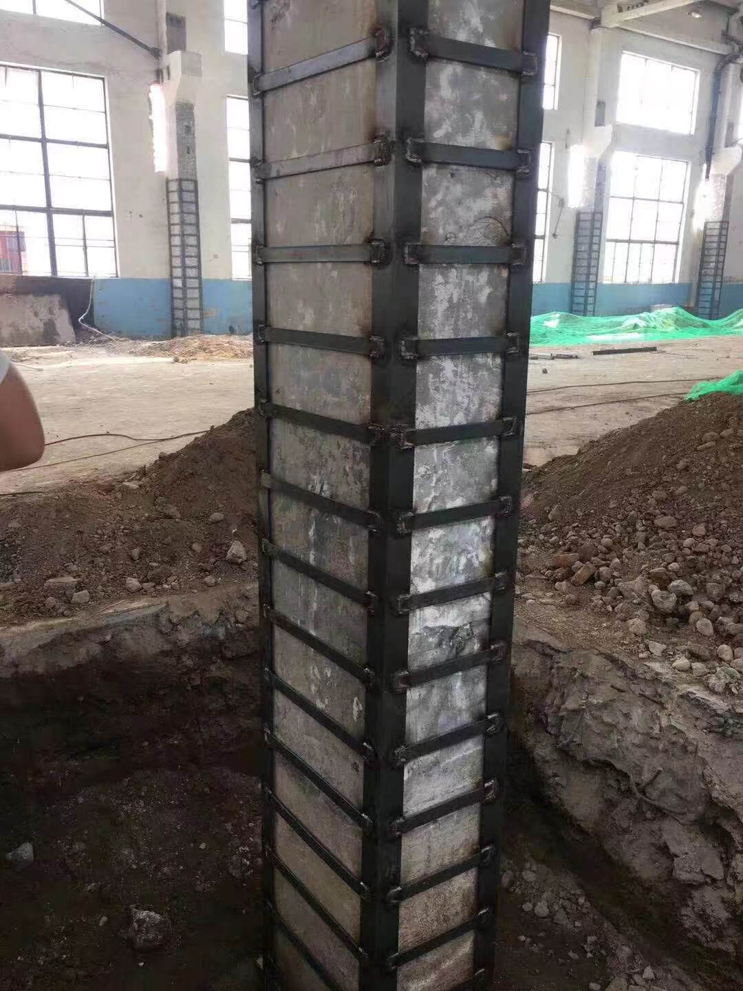 粘鋼板加固柱